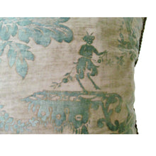 Pair of Early 1920’s Fortuny “Boucher” Pattern in Sage Green with Natural Overlay